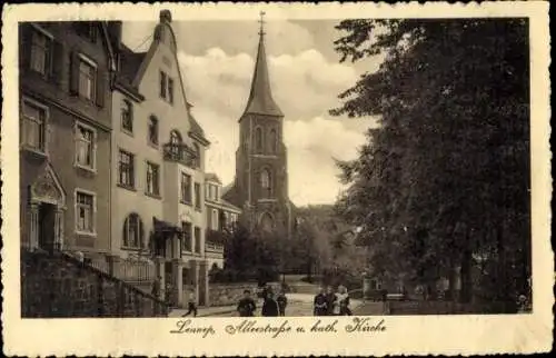 Ak Lennep Remscheid im Bergischen Land, Alleestraße, katholische Kirche
