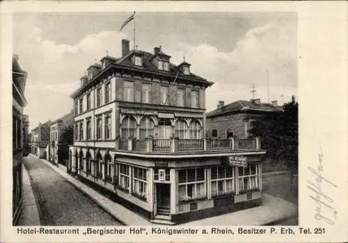 Ak Königswinter am Rhein, Hotel Restaurant Bergischer Hof