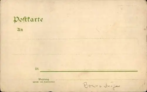 Litho Sie legen wohl sehr viel auf die hohe Kante?, Frau und Mann mit Geldsäcken, BB&OL 7202