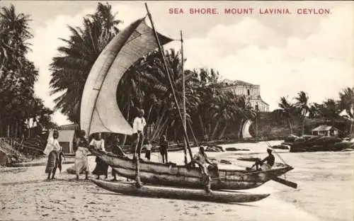 Ak Dehiwala Sri Lanka Ceylon, Mount Lavinia Hotel und Sea-Shore