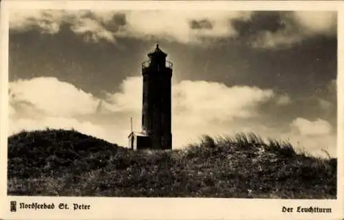 Ak Nordseebad Sankt Peter Ording, Leuchtturm