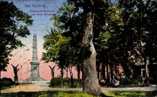 Ak Bad Harzburg am Harz, Bismarck-Denkmal auf dem Burgberg