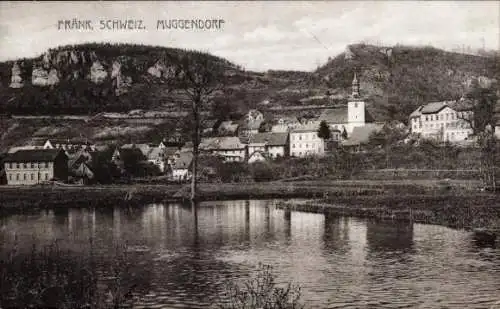 Ak Muggendorf Wiesenttal Fränkische Schweiz, Blick auf den Ort