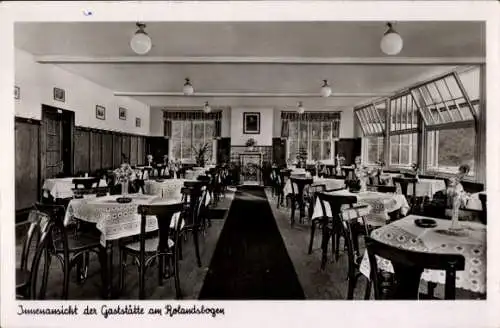 Ak Rolandseck Remagen am Rhein, Gaststätte am Rolandsbogen, Gastraum
