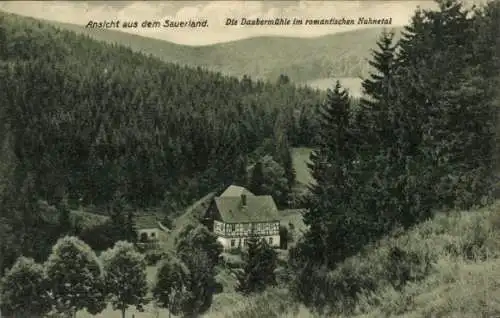 Ak Winterberg im Sauerland, Daubermühle im Nuhnetal