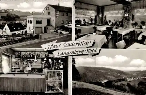 Ak Langenberg Velbert im Rheinland, Haus Senderblick, Panorama, Gastraum, Tresen