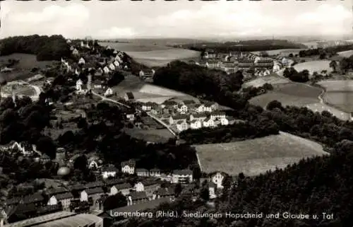 Ak Langenberg Velbert im Kreis Mettmann Nordrhein Westfalen, Siedlungen Hopscheid und Glaube und Tat