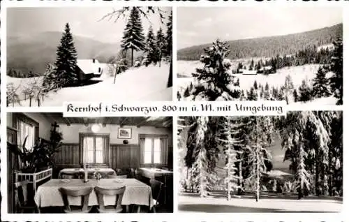 Ak Seebach in Baden Schwarzwald, Gasthof Kernhof, Winter