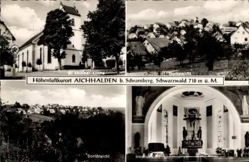 Ak Aichhalden im Schwarzwald, St.-Michael Kirche, Altarraum, Gesamtansicht