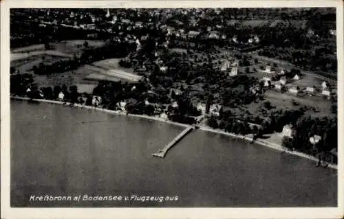 Ak Kressbronn am Bodensee, Fliegeraufnahme, Landungssteg