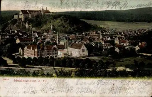 Ak Heidenheim an der Brenz Württemberg, Schloss Hellenstein, Gesamtansicht
