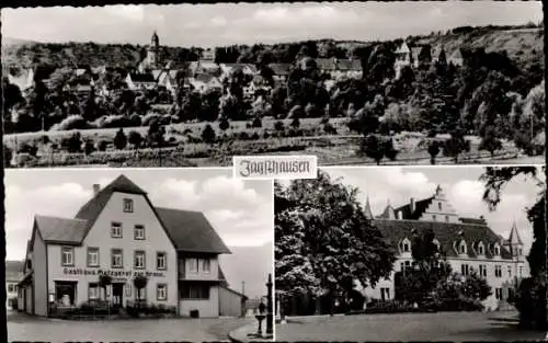 Ak Jagsthausen an der Jagst Württemberg, Panorama, Gasthof Krone