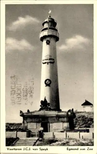 Ak Egmond aan Zee Nordholland Niederlande, Leuchtturm J. C. J. van Speyk