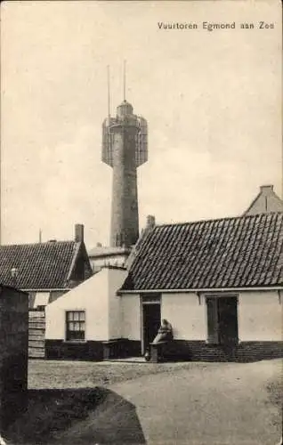 Ak Egmond aan Zee Nordholland Niederlande, Leuchtturm