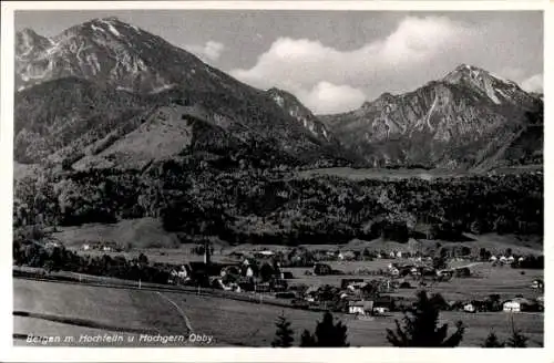 Ak Bergen im Chiemgau in Oberbayern, Hochfelln, Hochgern