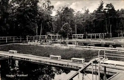 Ak Niesky in der Oberlausitz, Waldbad