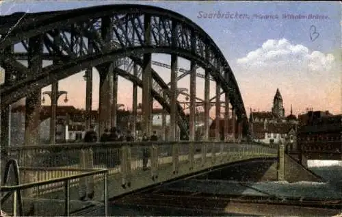 Ak Saarbrücken im Saarland, Friedrich Wilhelm Brücke