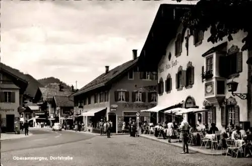 Ak Oberammergau in Oberbayern, Dorfstraße