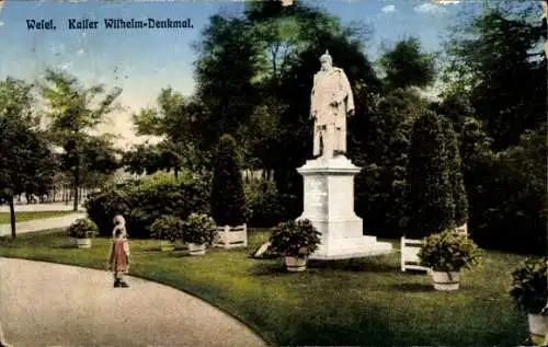 Ak Wesel am Niederrhein, Kaiser Wilhelm II. Denkmal