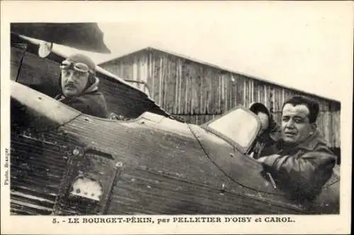 Ak Le Bourget Pekin von Pelletier d'Oisy und Carol