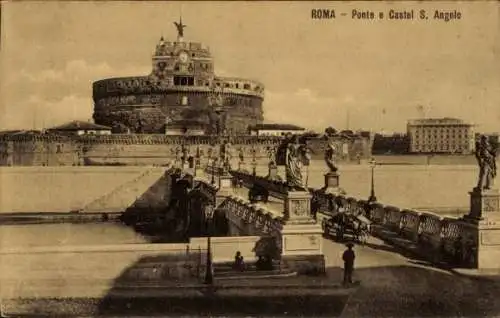 Ak Roma Rom Lazio, Ponte e Castel S. Angelo