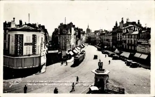 Ak Clermont Ferrand Puy de Dôme, Place Gaillard, Rue du Onze Novembre et Av. des Etas Unis