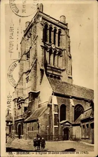 Ak Saint Omer Pas de Calais, Kirche St-Denis