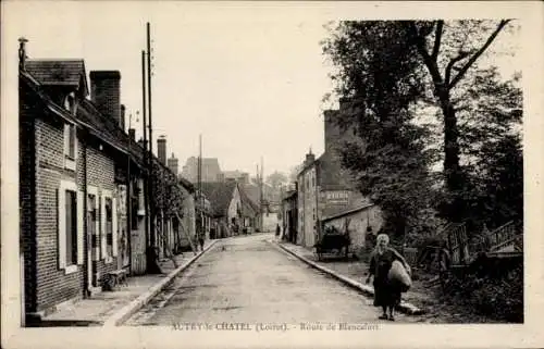 Ak Autry le Châtel Loiret, Route de Blancefort