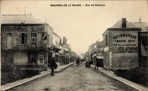 Ak Mourmelon le Grand Marne, Rue de Chalons