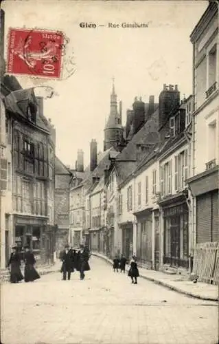 Ak Gien Loiret, Rue Gambetta
