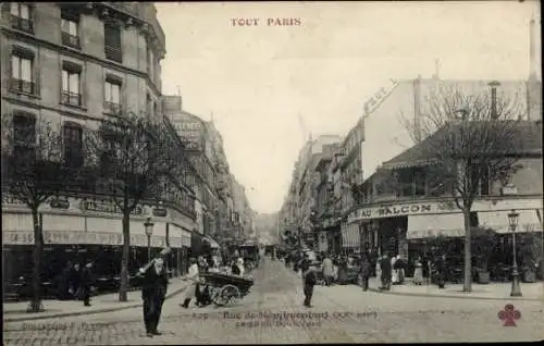 Ak Paris XX Ménilmontant, Boulevard