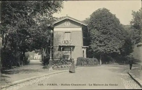 Ak Paris XIX. Buttes Chaumont, Das Haus der Wache