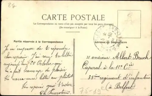 Ak Paris XIX. Buttes Chaumont, Rue de Allemand