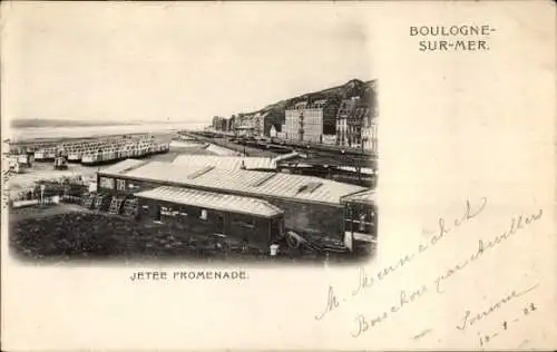 Ak Boulogne sur Mer Pas de Calais, Jetee Promenade