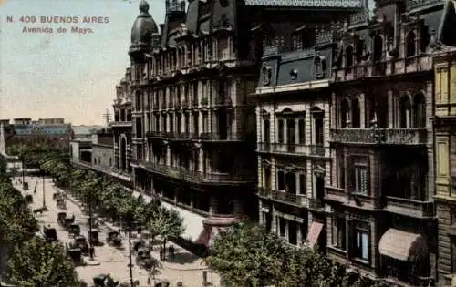 Ak Buenos Aires Argentinien, Avenida de Mayo