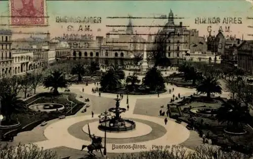 Ak Buenos Aires Argentinien, Plaza de Mayo