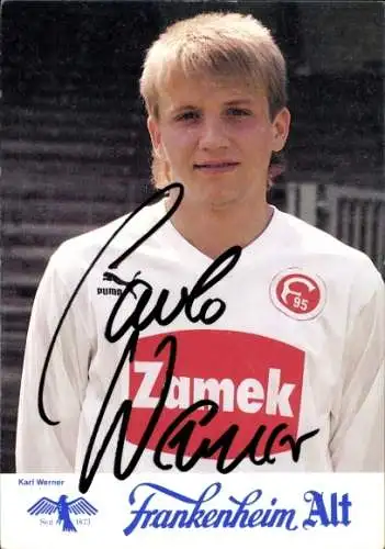 Autogrammkarte Fußball, Karl Werner, Fortuna Düsseldorf