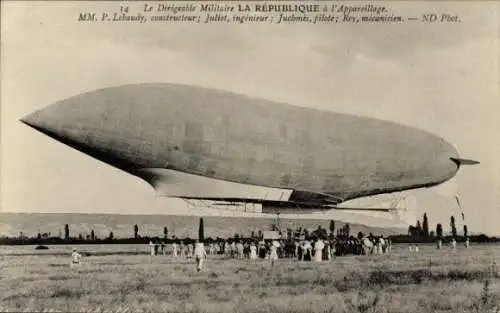 Ak Grandes Manoeuvres d'Automne, Le Dirigeable Militaire La Republique, Zeppelin