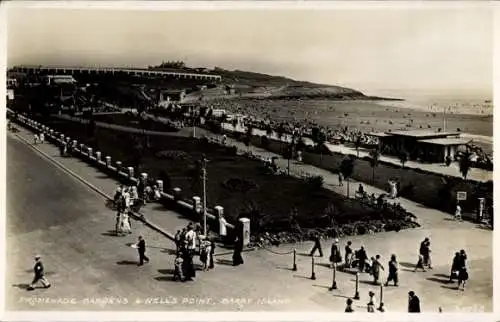 Ak Barry Island Barry Wales, Promenade Gardens, Nell's Point