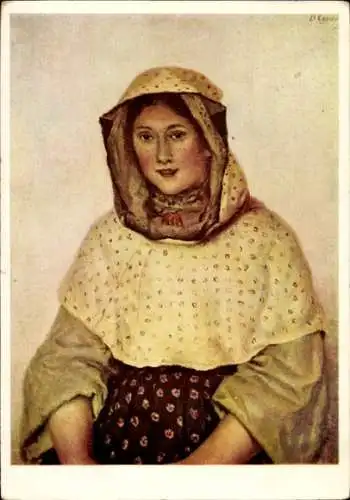 Künstler Ak Surikow, W. I., Portrait T. K. Domoshilowa
