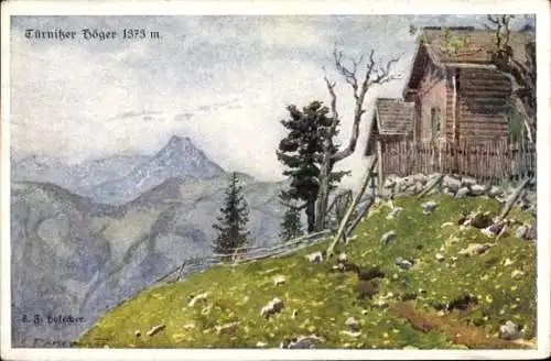 Künstler Ak Türnitzer Höger Österreich, Panorama, Türnitzer Hütte