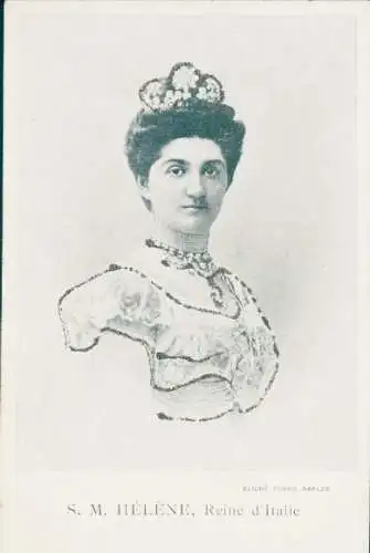 Glitzer Ak Elena von Montenegro, Königin von Italien