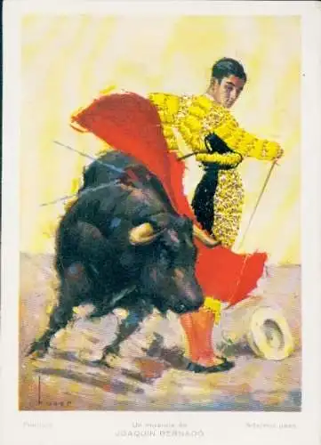 Seidenstick Künstler Ak Tuser, Stierkampf, Torero, Spanische Tracht