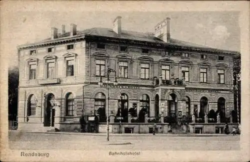 Ak Rendsburg in Schleswig Holstein, Bahnhofshotel