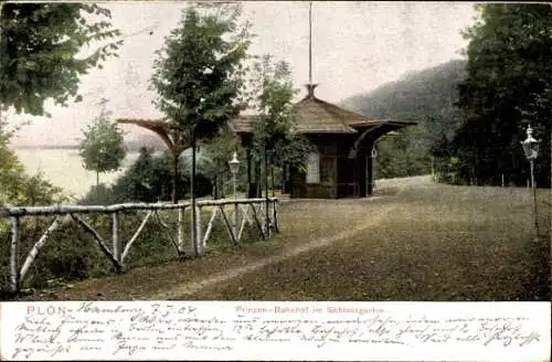 Ak Plön in Holstein, Prinzenbahnhof im Schlossgarten