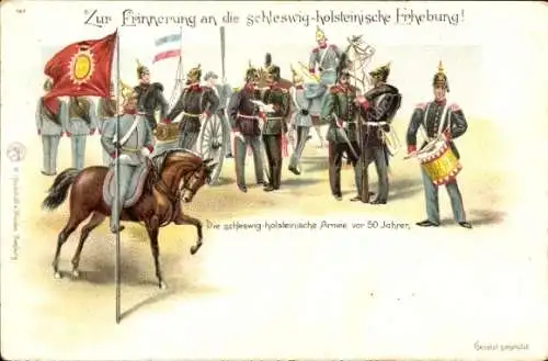 Litho Schleswig Holsteinische Erhebung 1848-1852, Schleswig-Holsteinische Armee