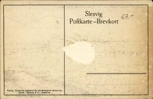 Künstler Ak Volksabstimmung im Lande Schleswig 1920, Rüm hart klar kimming