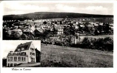 Ak Wehen im Taunus Hessen, Gesamtansicht, Restaurant Willi Schrank