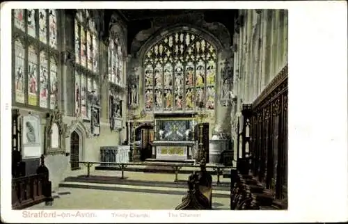 Ak Stratford upon Avon Warwickshire England, Trinity Church, Chor