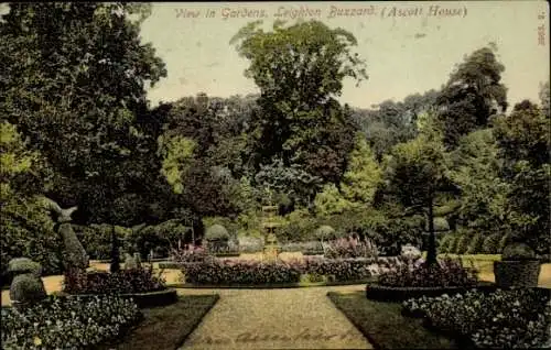 Ak Leighton Buzzard Ostengland, Ascott House, Gardens